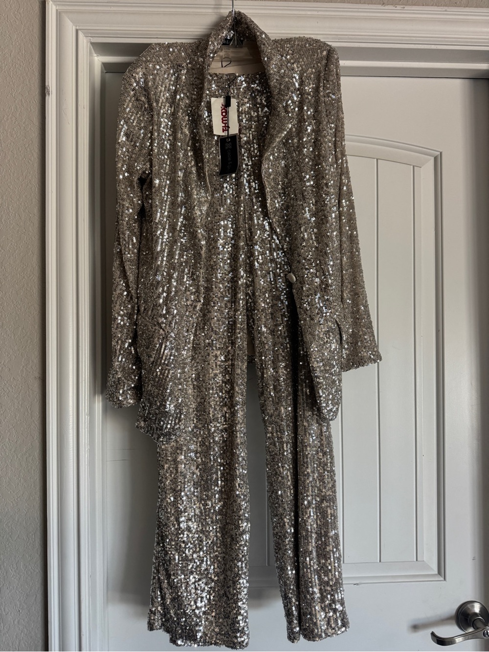 Women's Sequin Blazer and Pants